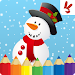 Kids coloring book: Christmas icon