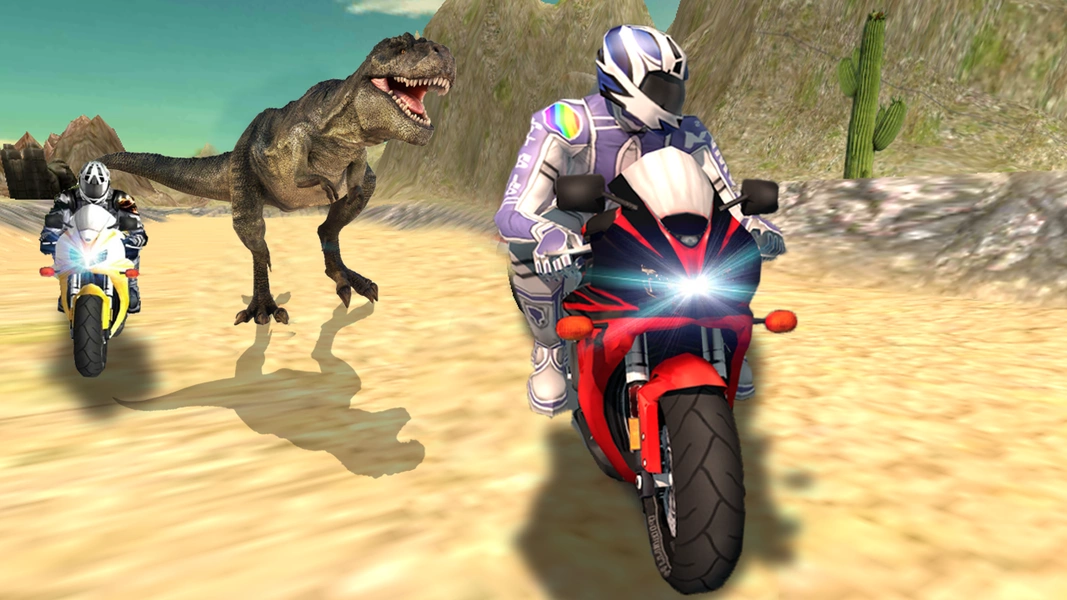 Offroad Dino Escape Heavy Bike Racing Game - Android Gameplay