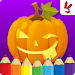 Kids coloring book halloweenicon