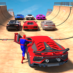 Superhero Car: Mega Ramp Games APK