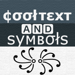 Cool text and symbols icon