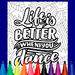 Graffiti Quotes Coloring Book icon