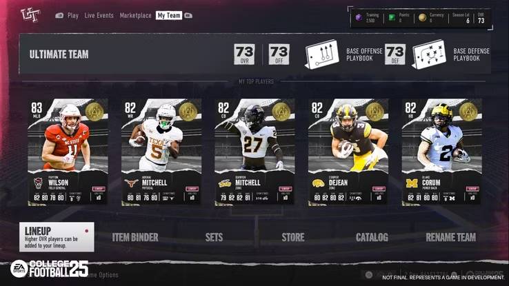 EA Unveils Ultimate Team Plan for Upcoming College Football 25