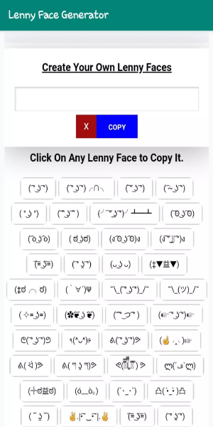 Lenny Face Generator