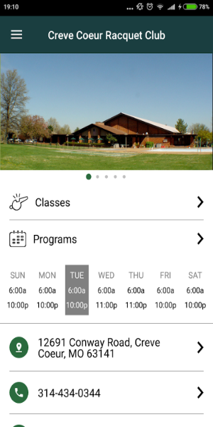 CCRC Tennis Mobile App