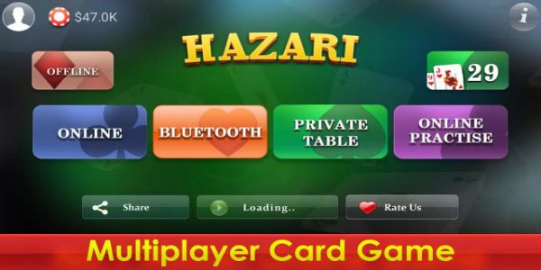 Hazari -1000 points card game