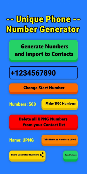 Unique Phone Number Generator