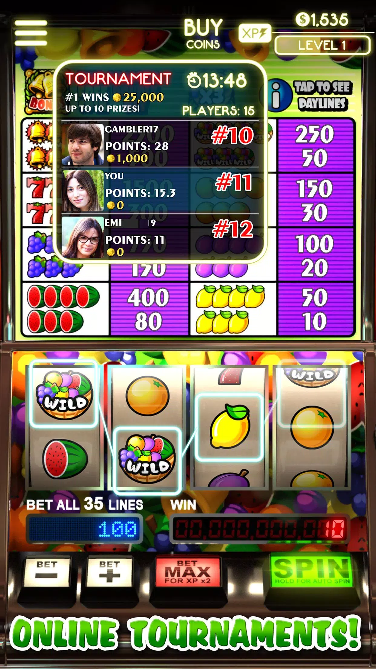 Classic Slots - Fruit & Bells