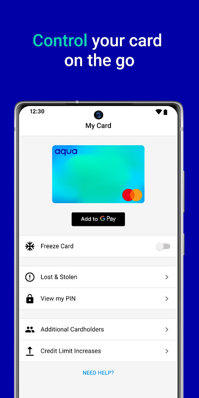 Aqua credit card