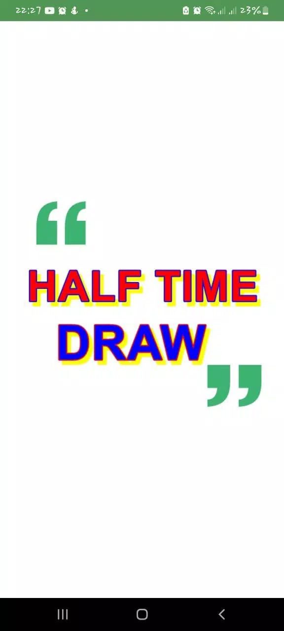 Reliable Half Time Draw Tips