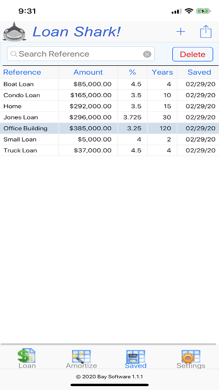 Loan Shark! Loan Calculator