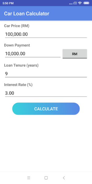 Car Loan Calculator (Malaysia)