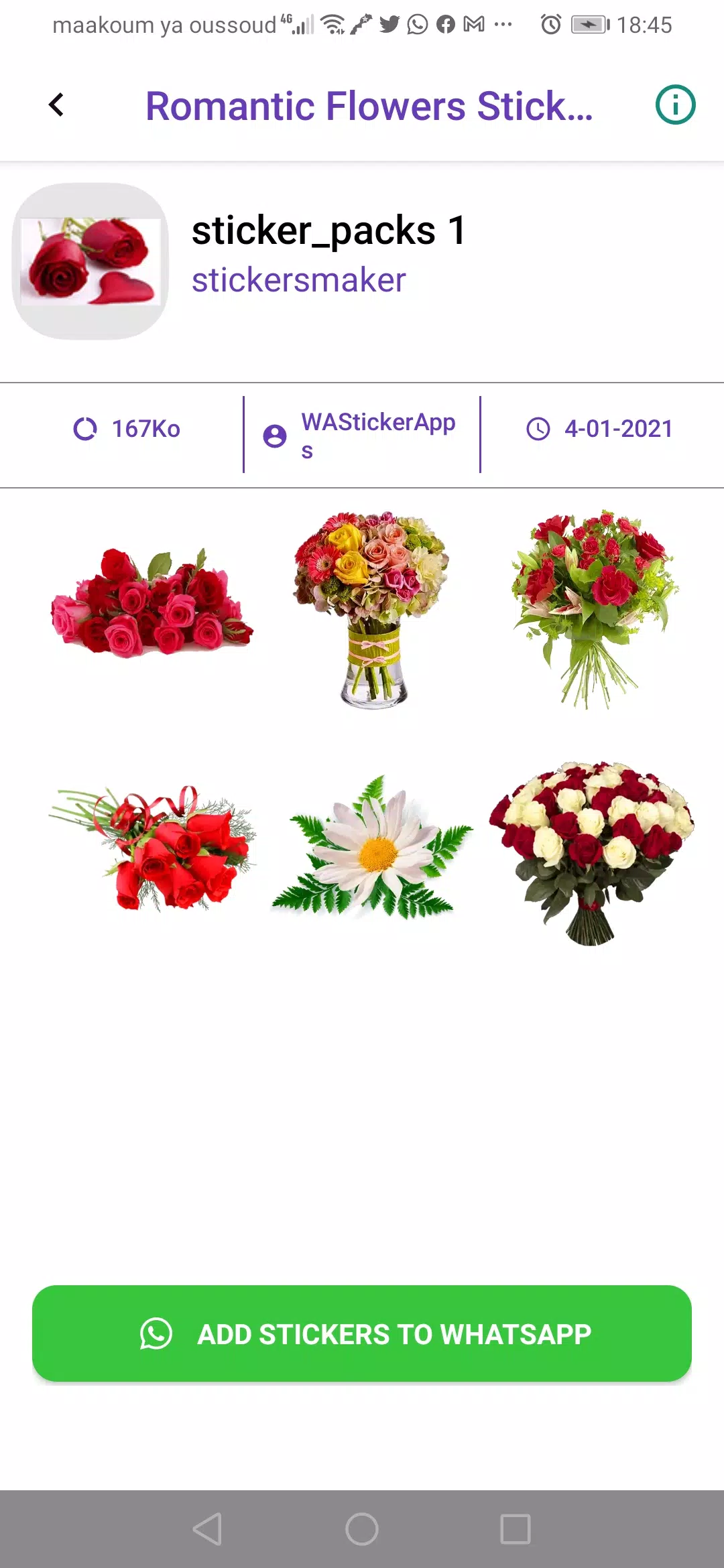 Romantic Flowers Stickers GIF