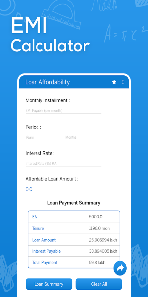 EMI Calculator - Home, Car, personal Loan, GST,SIP