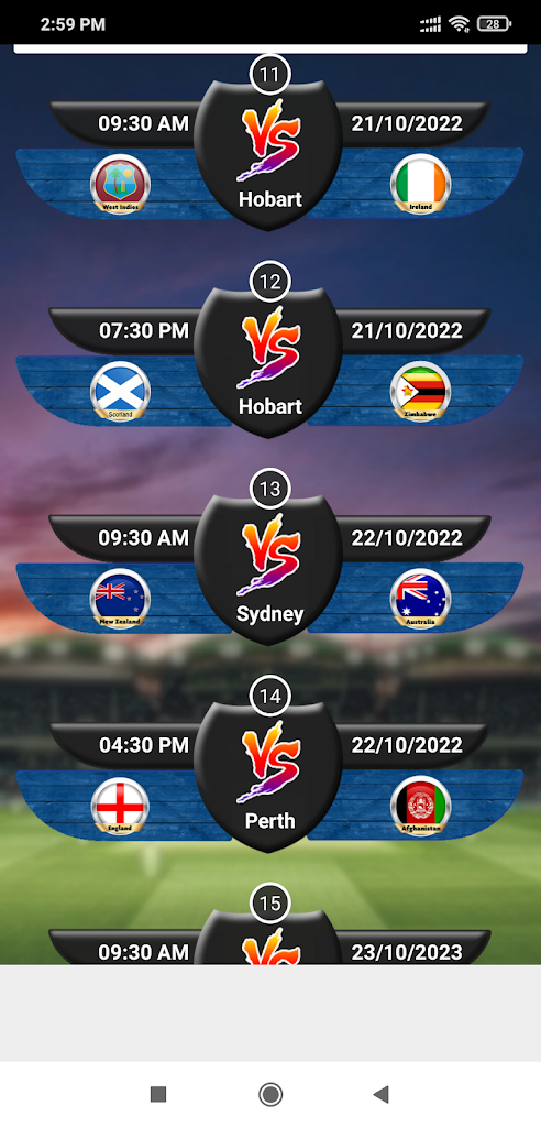 T20 World Cup 2022 Schedule