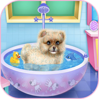 beautiful caring dog game icon