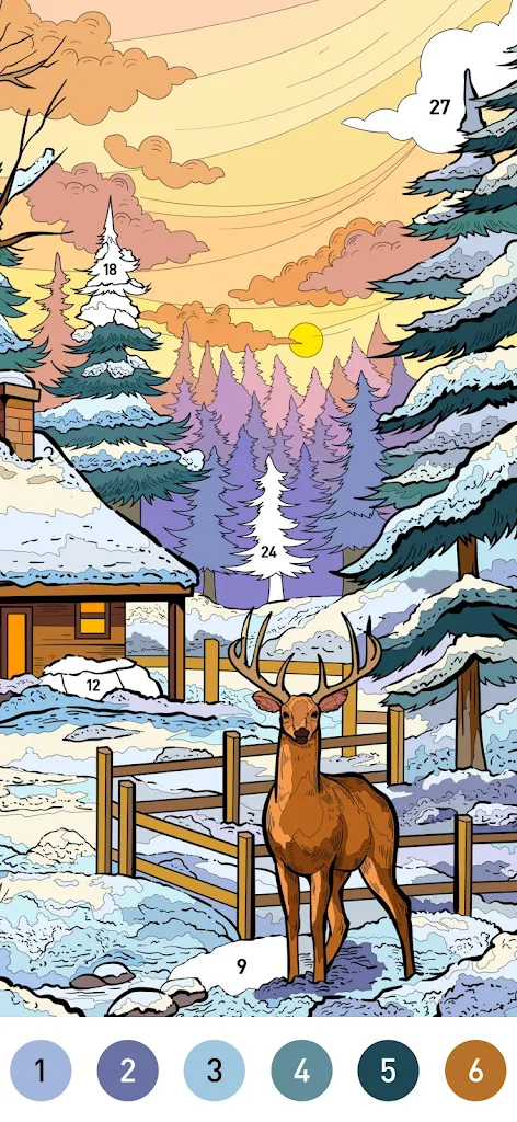 Christmas Color by Number Game