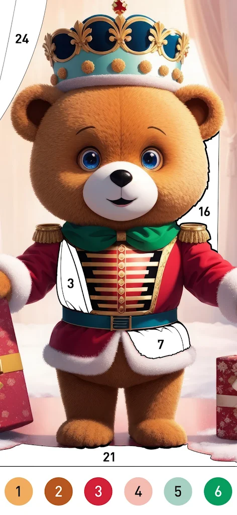 Christmas Color by Number Game