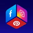 Social Networks 3D Media Cube icon