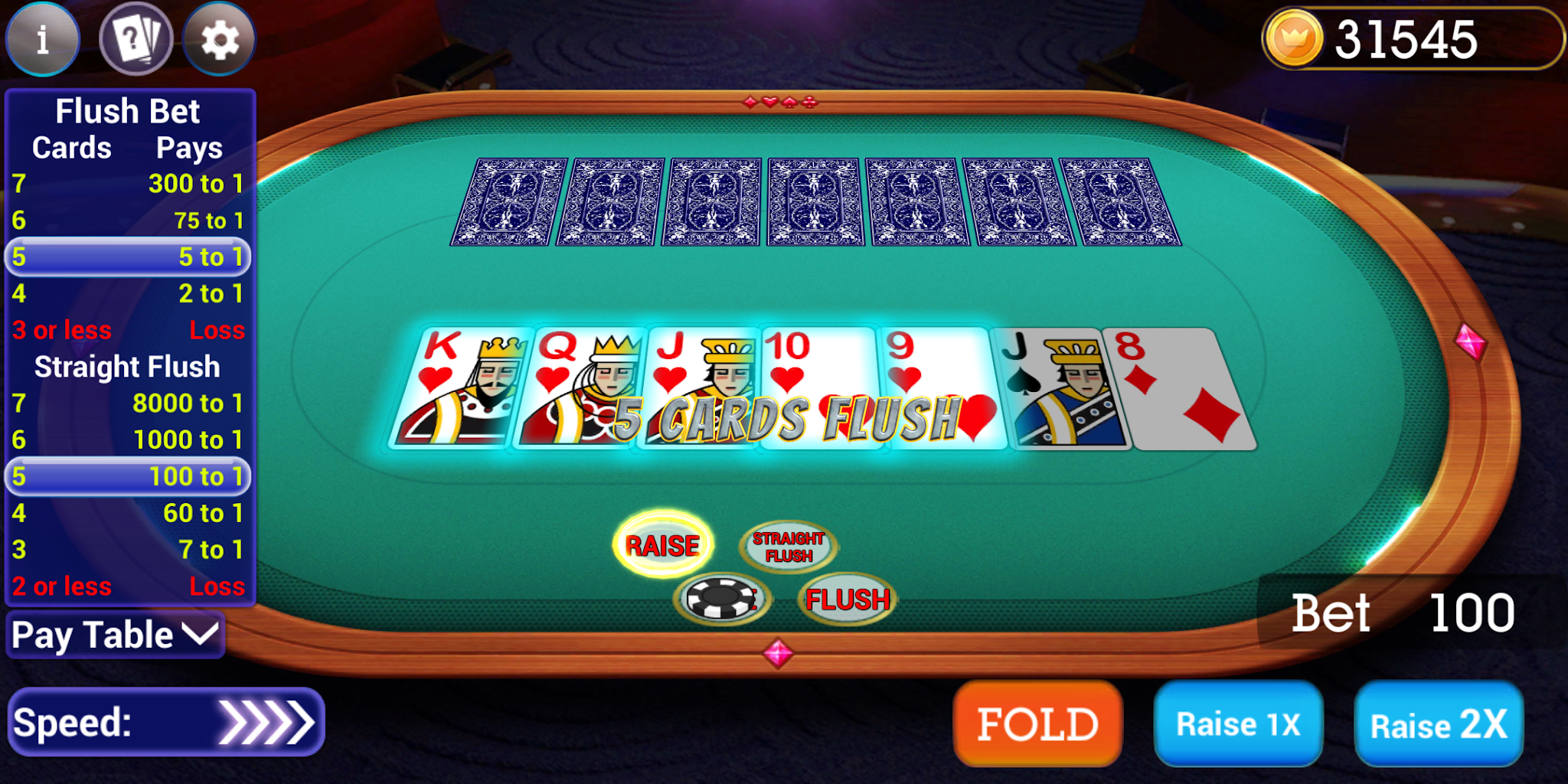 High Card Flush Poker