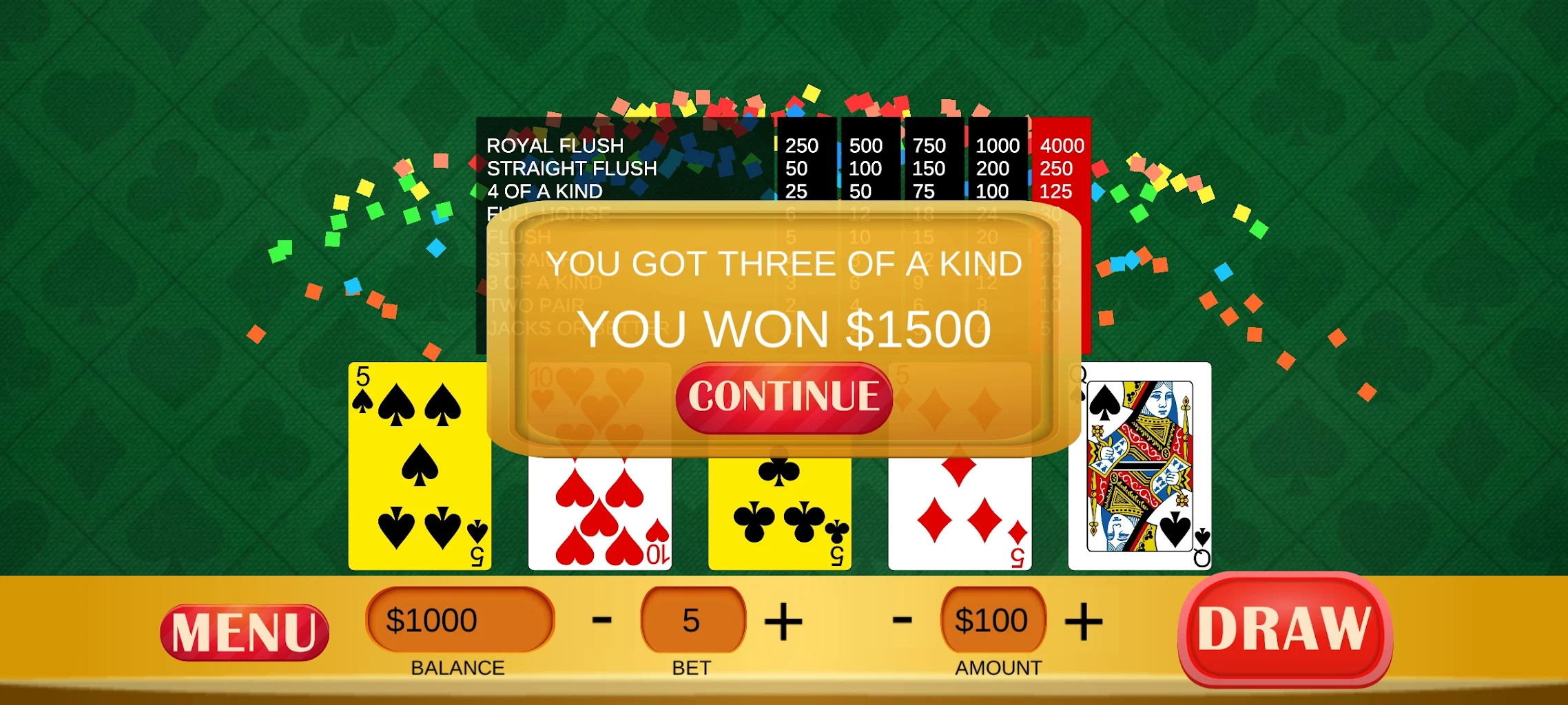 Jacks or Better - Video Poker