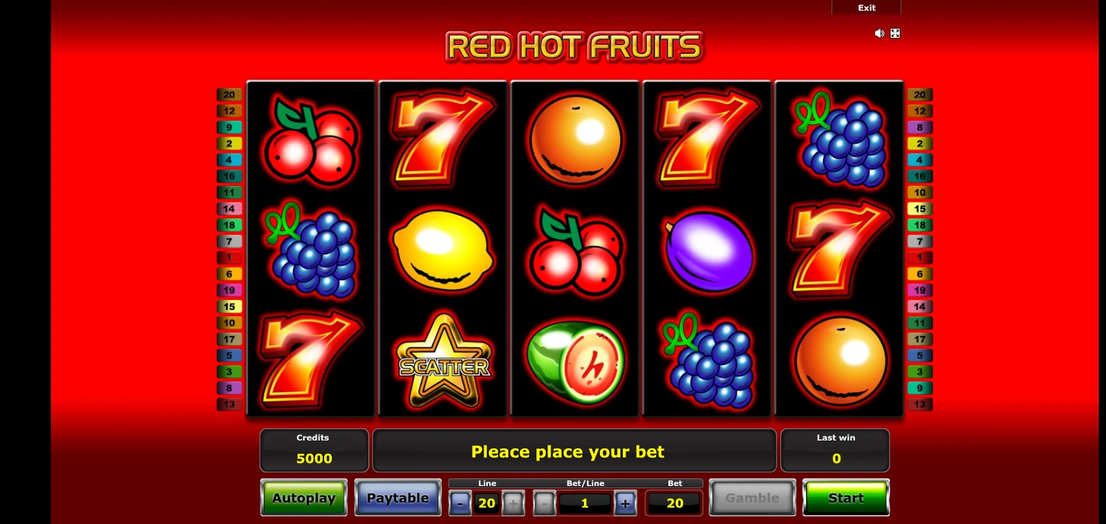 Romantic Fruit Slot Game