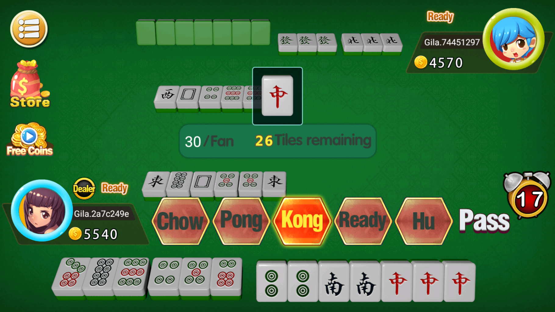 Mahjong 2P: Chinese Mahjong