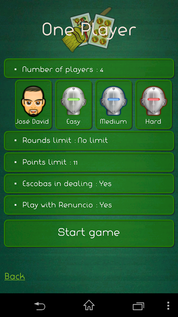 Escoba / Broom cards game