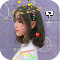 Live face sticker sweet camera icon