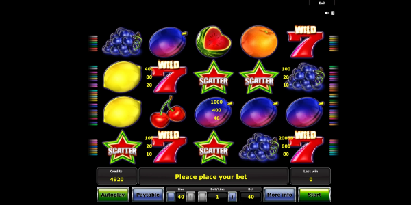 Multiple Colour Slot Game