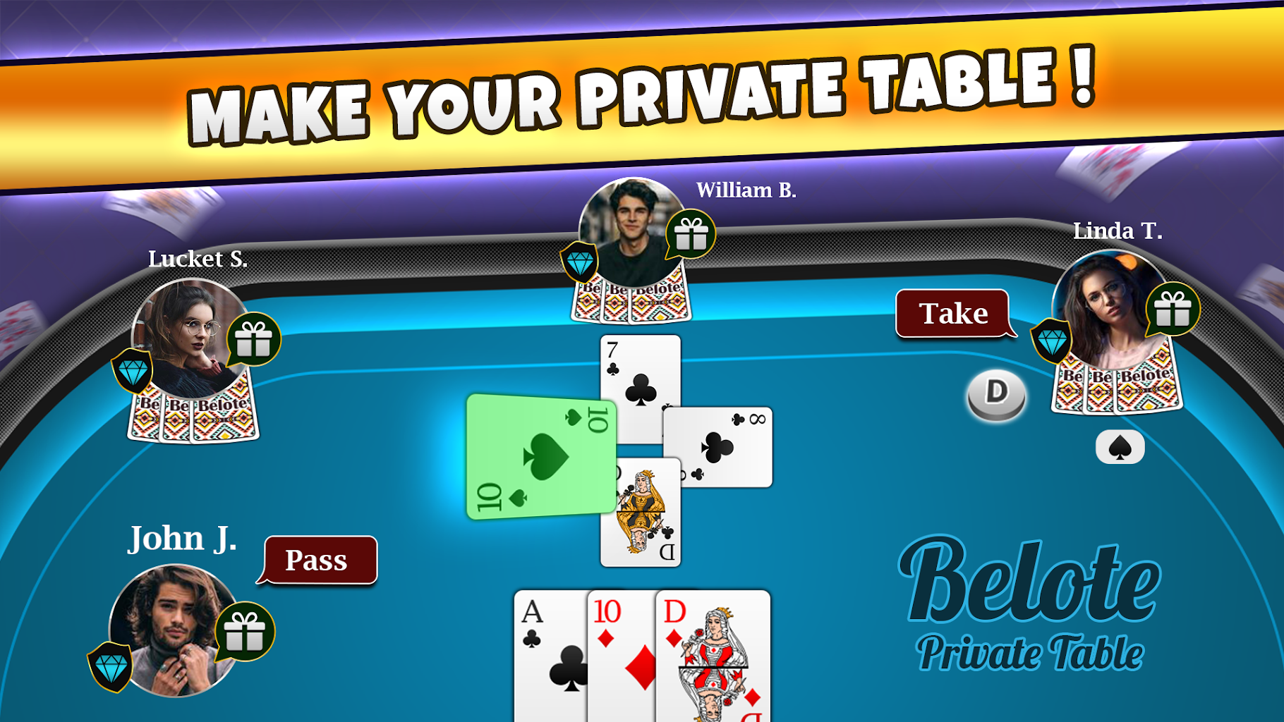 Belote Coinche Online game