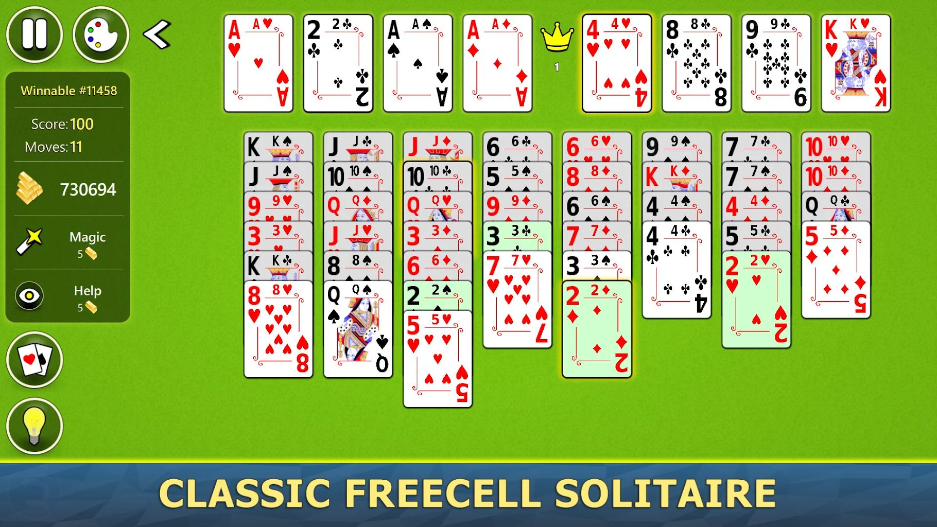 FreeCell Solitaire - Card Game