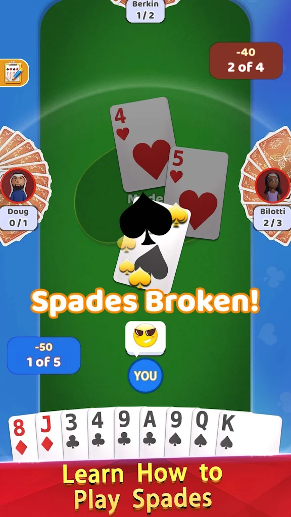 Spades Offline - Card Game