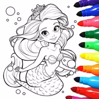 Mermaid Coloring:Mermaid games icon