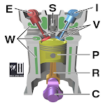 Internal combustion engine icon