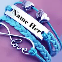 Name on necklace - Name art icon