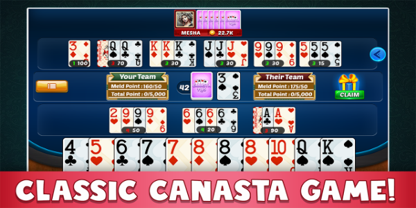 Canasta Plus Offline Card Game