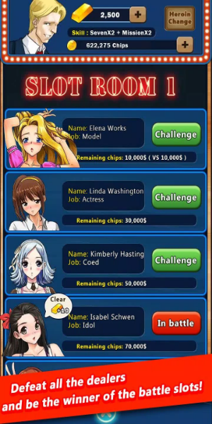 Battle slots - with 50 dealers