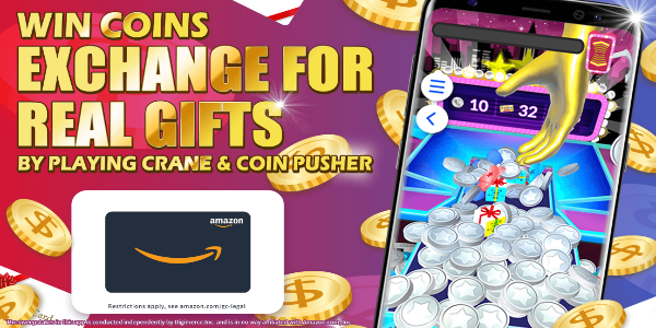 Cash Rewards-Crane Coin Pusher