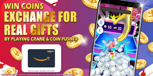 Cash Rewards-Crane Coin Pusher