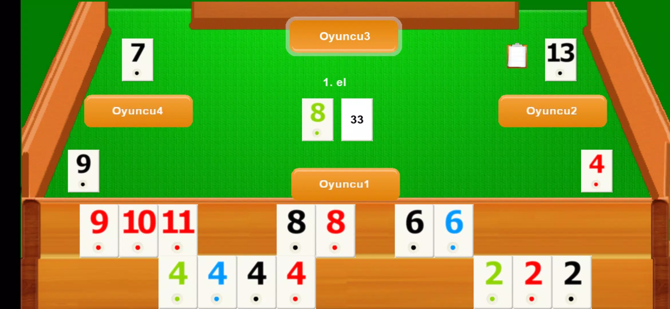 Düz Okey - İnternetsiz