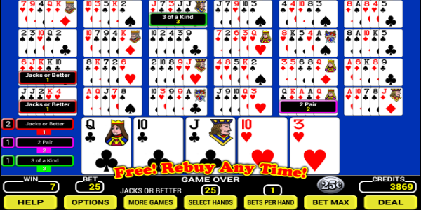 Twenty-Five Play Poker