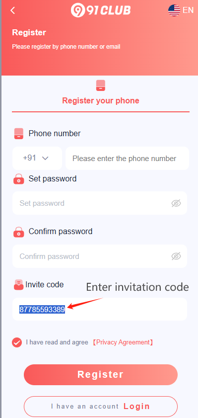 What is 91 Club Invite Code?