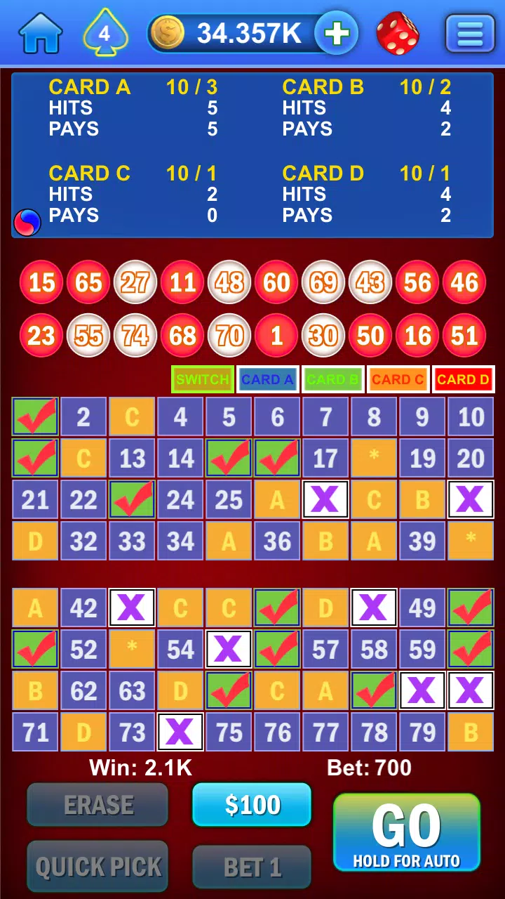 Keno Multi Card