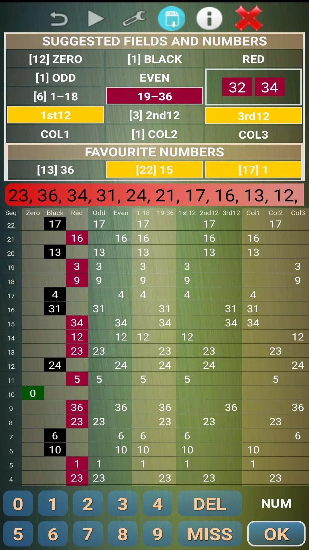 Roulette Bet Counter Predictor