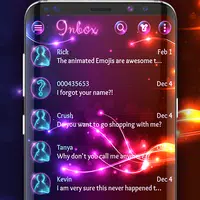 Neon light SMS theme icon