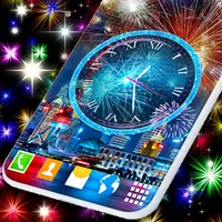 Fireworks Clock Live Wallpaper APK